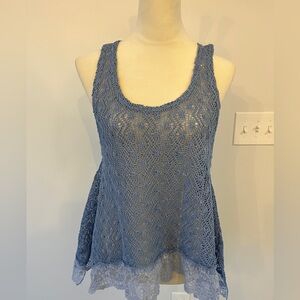 Women's simply Noelle size small medium periwinkle lace tank top